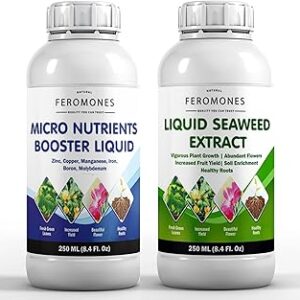 FEROMONES Combo Of Pure Seaweed Extract And Micro Nutrient Booster Liquid - Fertilizer For Home Gardening
