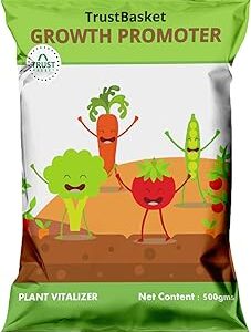 TrustBasket Plant growth promoter for gardening (Set of 1) 500 grams | Enhances growth and development of plants | useful for Indoor and outdoor plants | Contains essential Macro and Micro Nutrients