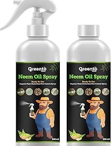 Greento Neem Oil Spray for Plants 400 ml – Organic Ready-to-Use Pest, Insect & Fungus Control | Cold-Pressed Neem Oil for Indoor & Outdoor Garden Plants | Natural Protection from Aphids & Mealybugs
