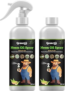 Greento Neem Oil Spray for Plants 400 ml – Organic Ready-to-Use Pest, Insect & Fungus Control | Cold-Pressed Neem Oil for Indoor & Outdoor Garden Plants | Natural Protection from Aphids & Mealybugs