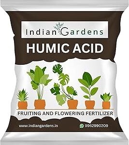 Indian Gardens - Organic humic acid fertilizer for plants | Organic humic fertilizer | Soil conditioner | Plant growth booster | Root growth enhancer | (Humic, 400 Grams)
