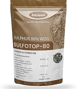Katyayani Sulfotop 80 | Sulphur 80% WDG | Prevents Fungal & Bacterial Diseases | Broad-Spectrum Crop Protector 1Kg x 1