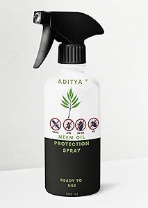 Aditya Neem Oil (500ml) | Ready to Use Organic Cold Pressed Pure Neem Oil Spray for Indoor and Outdoor Plants | Removes Mealybugs, Fungus and Other Pests from plants