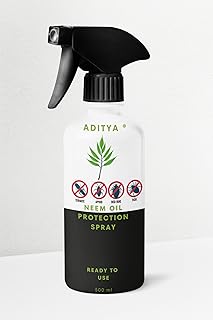 Aditya Neem Oil (500ml) | Ready to Use Organic Cold Pressed Pure Neem Oil Spray for Indoor and Outdoor Plants | Removes Mealybugs, Fungus and Other Pests from plants