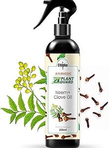 Chipku Ayurvedic Plant Guard 200ml Neem Oil + Clove Oil Spray Formulation Ready to use| 100% Organic Plant Protector | Powerful Pest Control for Indoor & Outdoor Use
