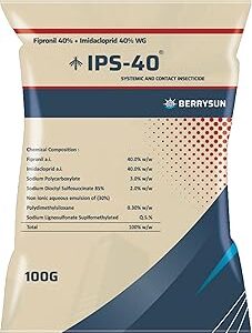 Berrysun IPS-40 (Fipronil 40% + Imidacloprid 40% WG) 100 gm, Best Control for thrips, jassids and Whiteflies, Aphids, Thrips and White Grubs in Sugarcane, Groundnuts, Chilli and Many other Vegetables