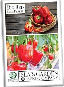 High Yield Big Red Bell Pepper Seeds for Growing-30 Seeds