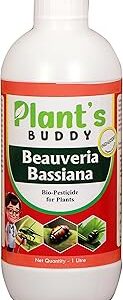 PLANT'S BUDDY - Beauveria Bassiana Liquid (2 * 10^9 CFU/ml) - Effective Against Leaf Eating Insects - Bio-Insecticide for All Indoor and Outdoor Plants - 1 Litre