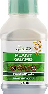 Quick Greens Plant Guard Pure Neem Oil Concentrate(250ml) | Organic Cold Pressed Water Soluble Very Strong Neem Oil | Highly Effective on Plant Insects, Fungus and Mealybugs