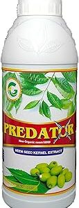 Green Global Crop Science Organic Water soluble Neem oil for Spray on plants Insect & Pest Control, 500 ml Cold Pressed Neem oil & Karanja for Gardening & Agriculture Farming Predator 500 ml