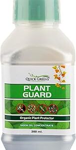 Quick Greens Plant Guard Concentrate(400 ml) | Organic Cold Pressed Water Soluble Natural Very Strong Neem Oil for Indoor and Outdoor Plants | Effective for Insects, Fungus and Mealybugs
