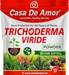 Casa De Amor Trichoderma Viride Powder for Plants | Protects from Fungal & Bacterial Diseases | Boosts Plant Immunity & Root Growth (2 x 10⁸ CFU per Gram) (900 gm)
