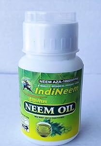Indineem Neem Oil Ec Azadirachtin - 10000 Ppm Neem Oil For Plants. Water Soluble. Spray On Plants & Gardens|100 Ml|Neem Pesticide Good For Plant Health|Controls Sucking Pest Aphids, Leaf Hoppers