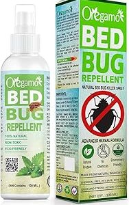 Oregamo Bed Bug killer Spray | Ready to Use Natural Insect Repellent Made with Plants Oils | Pleasant Fragrance | Instant Action & Long Lasting Protection | Baby-Safe Pet-Safe (100 ml, Pack of 1)