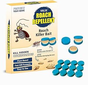 12Pc Natural Cockroaches Killer Traps for Kitchens, Bathrooms, Cabinets, Home strong - Cockroachs Killer Gel, Roach Repellent for Cockroaches, for Indoor Cockroach Control, Insect Control Bait (PACK OF 12)