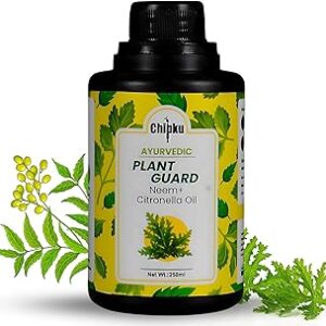 Chipku Ayurvedic Plant Guard 250ml Neem Oil + Citronella Spray Formulation Concentrate | 100% Organic Plant Protector | Powerful Pest Control for Indoor & Outdoor Use For Making 50 Neem Spray Bottles