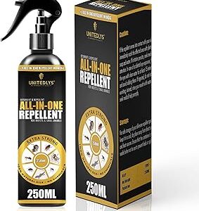 Unitedlys All in One Pest Repellent Spray 250ml | Natural Non-Toxic Formula | Easy Application | Effective Pest Control for Ants, Cockroach, Lizard, Bed Bugs & Spider | Pest control spray for home