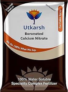 Utkarsh Boronated CAN - Boronated Calcium Nitrate for Plants, 100% Water Soluble Fertilizer, Boosts Healthy Flower and Fruit Growth & Yield in Plants (900 gm; Pack of 1)