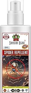 Sansar Agro® Spider Repellent Spray | Organic Liquid Spray for Home, Office & Garden | Non Toxic & Biodegradable | Pet Friendly | Refreshing Fragrance | Chemical-Free (15 days Protection) (100 ml)