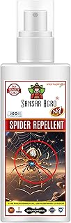 Sansar Agro® Spider Repellent Spray | Organic Liquid Spray for Home, Office & Garden | Non Toxic & Biodegradable | Pet Friendly | Refreshing Fragrance | Chemical-Free (15 days Protection) (100 ml)