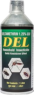 Katyayani Del | Deltamethrin 1.25% ULV Insecticide | Fast-Acting Household & Outdoor Pest Control | Effective Against Flying & Crawling Insects | Indoor & Outdoor Use 1L