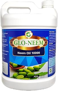 Green Global Crop Science Organic Water soluble Neem oil for plant 5 Lit can, 10000 ppm neem oil Cold Pressed Neem oil for Oreganic Agriculture Farming & Gardening