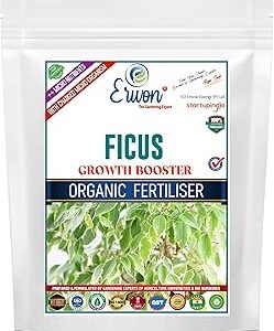Erwon® Ficus Growth Booster, Premium Essential Powerful Organic Fertilizer for Overall Growth of Ficus Plants, with Charged Micro-organism and ++ Micronutrients (200 gm)