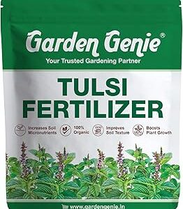 Garden Genie Organic Tulsi Fertilizer for Tulsi Plant 800g | Essential NPK Rich Tulsi Plant Growth Booster, Promotes Blooms, Immunity & Soil Fertility, Powder
