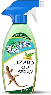 Veganie-X Lizard Repellent Spray 220ml | 100% Herbal, Natural, Chemical-Free anti lizard spray | Upto 45 Days Protection from Lizards | Fresh Scent