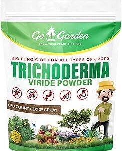 Go Garden Tricoderma Bio Fungicide for plants (2 x 10^8 CFU per Gram) Bio Fungicide - Prevents Fungal and Bacterial Diseases in Plants 900 Gram