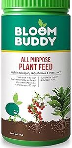 BloomBuddy All Purpose Plant Feed Fertilizer Manure for Plant 1kg Granules – NPK-Rich Growth Promoter with Micro & Macro Nutrients | Fertilizer for Plants Home Garden, Pot Plants, Indoor Plant Food
