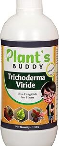 PLANT'S BUDDY - Trichoderma Viride Liquid (2 * 10^9 CFU/ml) - Bio Fungicide for Plants Home Garden & All Outdoor Plants - Effective against Root-rot, Stem-rot, Leaf Blight, Leaf Spot - 1 Litre