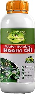 Alagaezyme Garden Safe Neem Oil Concentrate for Plants - Pest Management Solution- 10000 PPM for Plants | Water soluble Neem Pesticide Good for Plant Health | Controls (1000 ml)