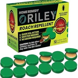 ORILEY Cockroach Killer Home Remedy Indoor Pest Control Bait Station Roach Repellent Gel For Kitchens Bathrooms and Cabinets (Pack of 12)