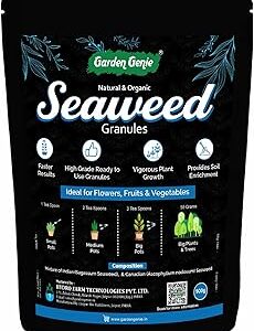 Garden Genie Seaweed Extract Granules for Plants 900 Gm | Organic Fertilizer and Growth Promoter for All Indoor, Outdoor Home Garden Plants