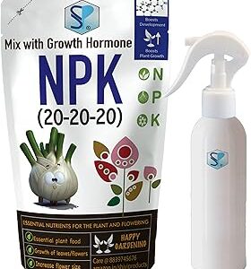 Shiviproducts NPK 20 20 20 fertilizer mixed with Root Growth Hormone for Home Garden Plants Growth and Flowering (1.9 Kg) | Free spray bottle 200ml