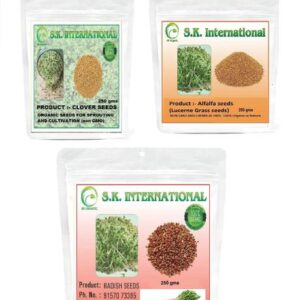 SK ORGANIC Clover , Radish and Alfalfa seeds (250 gms e...