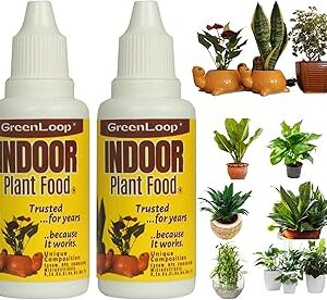GreenLoop Indoor Plant Food - Liquid Food for Indoor Plants, Two Bottles, Each 30 ml