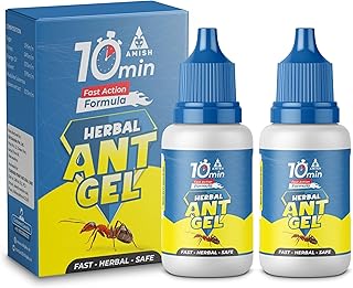 Amish Herbal Ant Gel Pack of 2 | 10 Min Max Bait Formula | Powerful Organic Repellent & Cleaner | Removes Red, Rekha, Laxman, Antox Pests | Natural Dawa Protector for Home & Kitchen