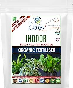 Erwon® Indoor Plant Growth, Booster, Premium Essential Powerful Organic Fertiliser for all Indoor Plants, with Charged Micro-organism and ++ Micronutrients (400 gm)