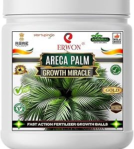 Erwon® Areca Palm GROWTH MIRACLE Fertilizer, Fast Action Organic Granules for rapid Overall Healthy Growth of areca palm Plants. (400 gm)
