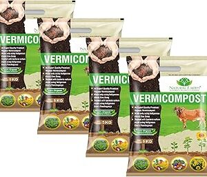 NATURAL EARTH® 20 KG - TRUSTED Organic Vermicompost For Plants | Treated with Panchagavya-Based Bacteria Culture | Plant Growth Booster | Organic Compost For Home Plants