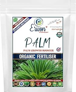 Erwon® Palm Plant Growth Booster, Premium Essential Powerful Organic Fertilizer for Overall Growth of Palm Plants, with Charged Micro-organism and ++ Micronutrients (400 gm)