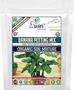 Erwon® Banana Potting Mix, Premium Essential Powerful Organic Soil with Plant Growth and Fruit Booster, Charged Micro-Organism and ++ Micronutrients (1800 gm)