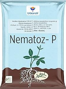 Utkarsh Verticillium Chlamydosporium | Pochonia Chlamydosporia 1.0% W.P 2 x 10^6 CFU/gm min. for Plants, Crops and Home Gardening - Nematoz-P (500 gm; Pack of 1)