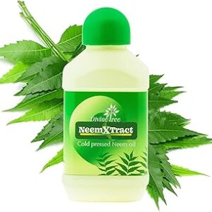 DIVINE TREE Neem-X-Tract 100% Natural Ready to Use Pure Cold-Pressed Neem Oil for Outdoor & Indoor Plants - Organic Insect Repellent & Plant Care Solution - Water Soluble Insect Controler (100ML)