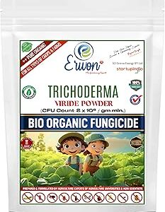 Erwon® Trichoderma Fungicide - Viride Powder for Plants (2 x 10^6 CFU per Gram) Bio Fungicide - Prevents Fungal and Bacterial Diseases in Plants. (200 gm)