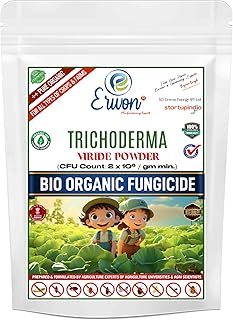 Erwon® Trichoderma Fungicide - Viride Powder for Plants (2 x 10^6 CFU per Gram) Bio Fungicide - Prevents Fungal and Bacterial Diseases in Plants. (200 gm)