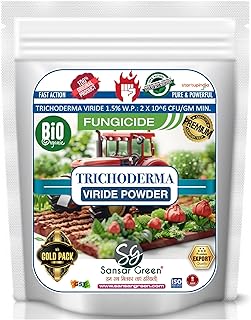 Sansar Green® Trichoderma Fungicide - Viride Powder for Plants (2 x 10^8 CFU per Gram) Bio Fungicide - Prevents Fungal and Bacterial Diseases in Plants. (1800 gm)