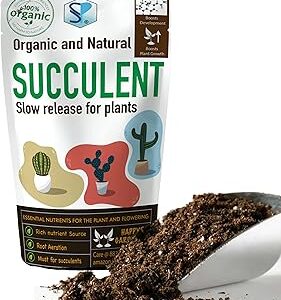 Organic Slow NPK release direct potting mix for Succulent with Plant Growth Hormones | Lush Leaves and Strong roots (450 gm)